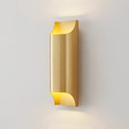 Applique a 2 luci a LED color rame con finitura oro/nera