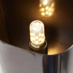 Applique a 2 luci a LED color rame con finitura oro/nera