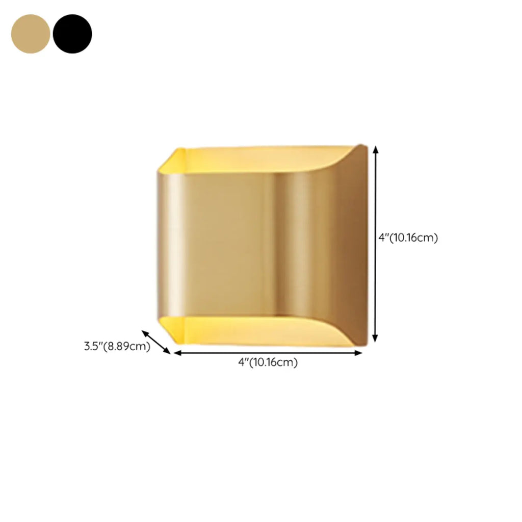 Applique a 2 luci a LED color rame con finitura oro/nera