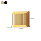 Applique a 2 luci a LED color rame con finitura oro/nera