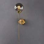 24 Applique moderne in ottone con paralume in vetro