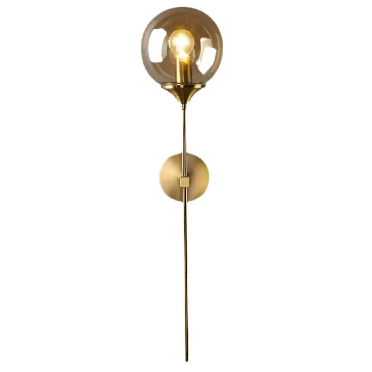 24 Applique moderne in ottone con paralume in vetro
