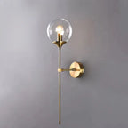24 Applique moderne in ottone con paralume in vetro