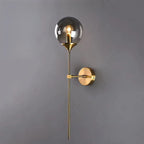 24 Applique moderne in ottone con paralume in vetro