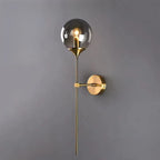 24 Applique moderne in ottone con paralume in vetro