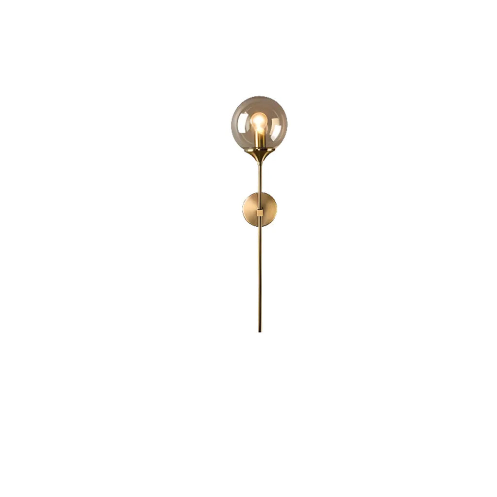 24 Applique moderne in ottone con paralume in vetro