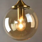 24 Applique moderne in ottone con paralume in vetro