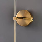 24 Applique moderne in ottone con paralume in vetro