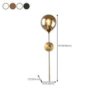 24 Applique moderne in ottone con paralume in vetro