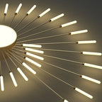 Plafonnier semi-encastré Sputnik moderne en métal doré
