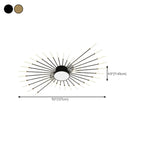 Plafonnier semi-encastré Sputnik moderne en métal doré