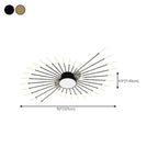 Plafonnier semi-encastré Sputnik moderne en métal doré