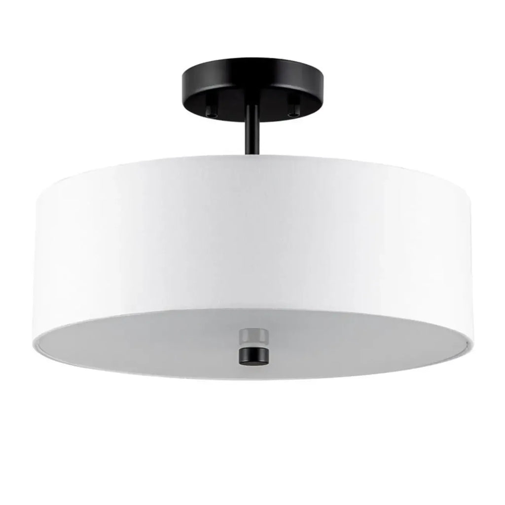 Plafonnier semi-encastré cylindrique moderne à LED pour salon