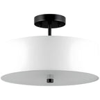 Plafonnier semi-encastré cylindrique moderne à LED pour salon