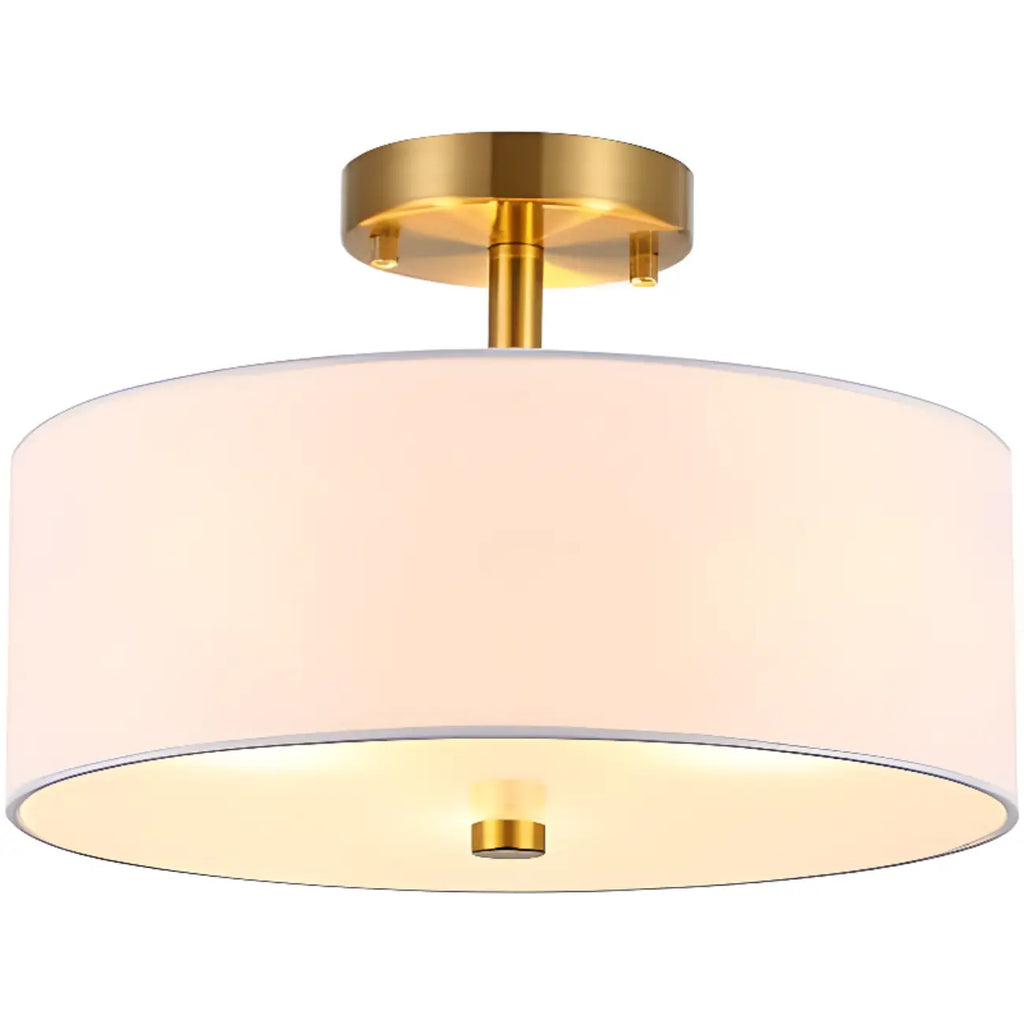 Plafonnier semi-encastré cylindrique moderne à LED pour salon