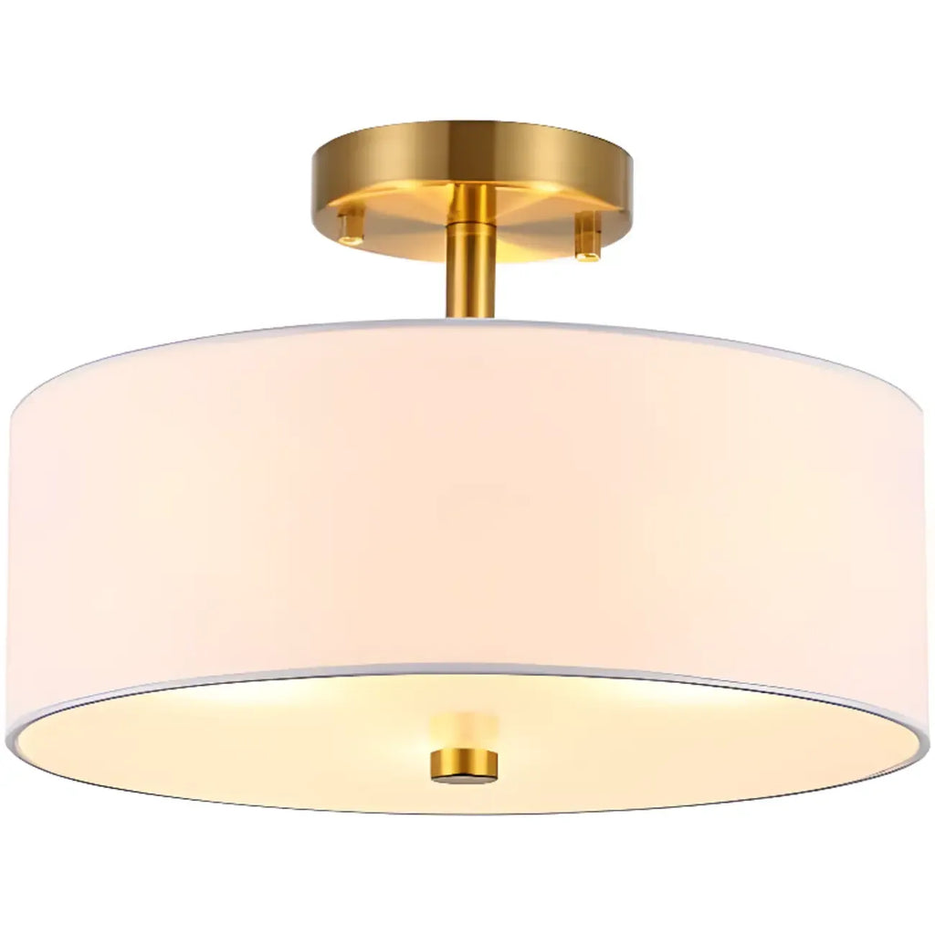 Plafonnier semi-encastré cylindrique moderne à LED pour salon