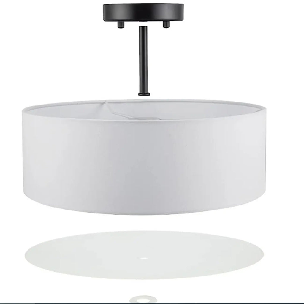 Plafonnier semi-encastré cylindrique moderne à LED pour salon