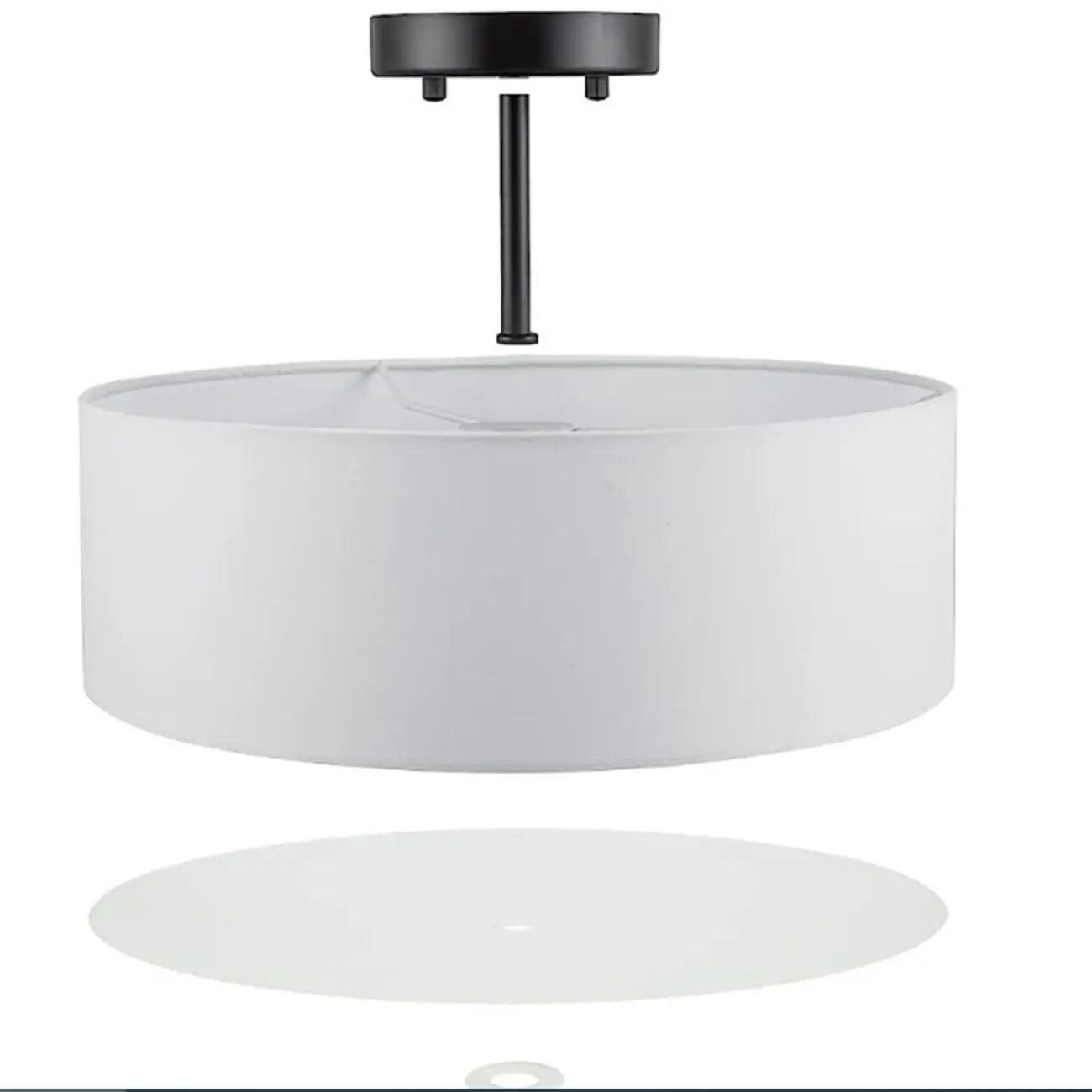 Plafonnier semi-encastré cylindrique moderne à LED pour salon