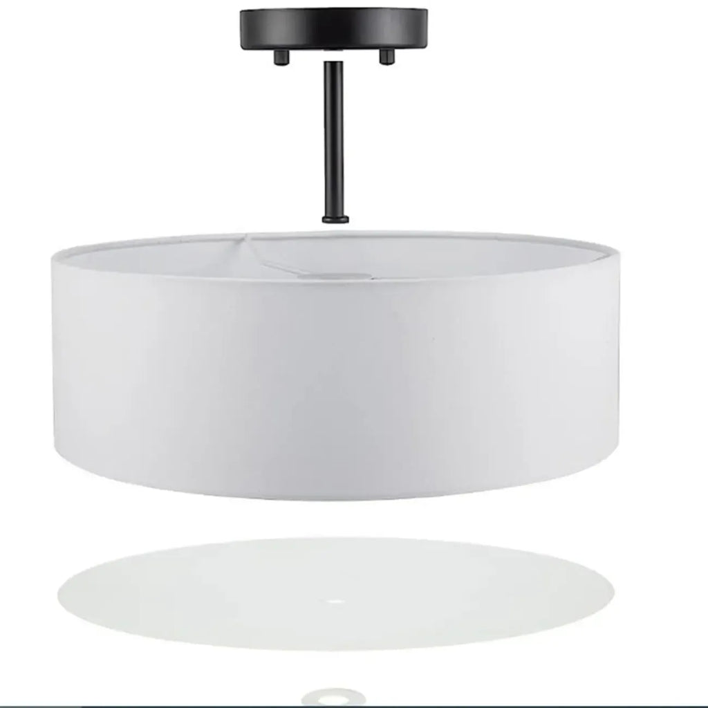 Plafonnier semi-encastré cylindrique moderne à LED pour salon