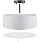 Plafonnier semi-encastré cylindrique moderne à LED pour salon