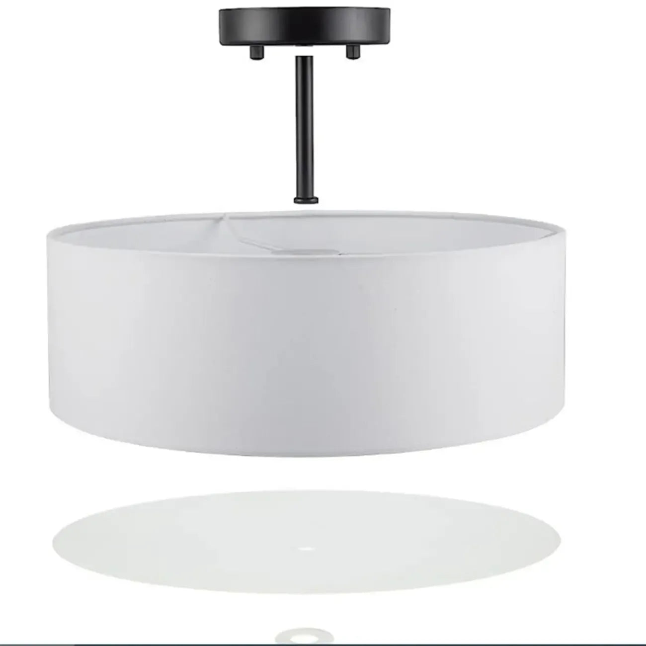 Plafonnier semi-encastré cylindrique moderne à LED pour salon