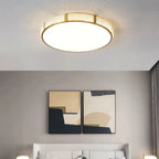Plafonnier LED rond doré élégant