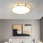Plafonnier LED rond doré élégant