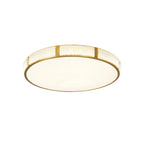 Plafonnier LED rond doré élégant