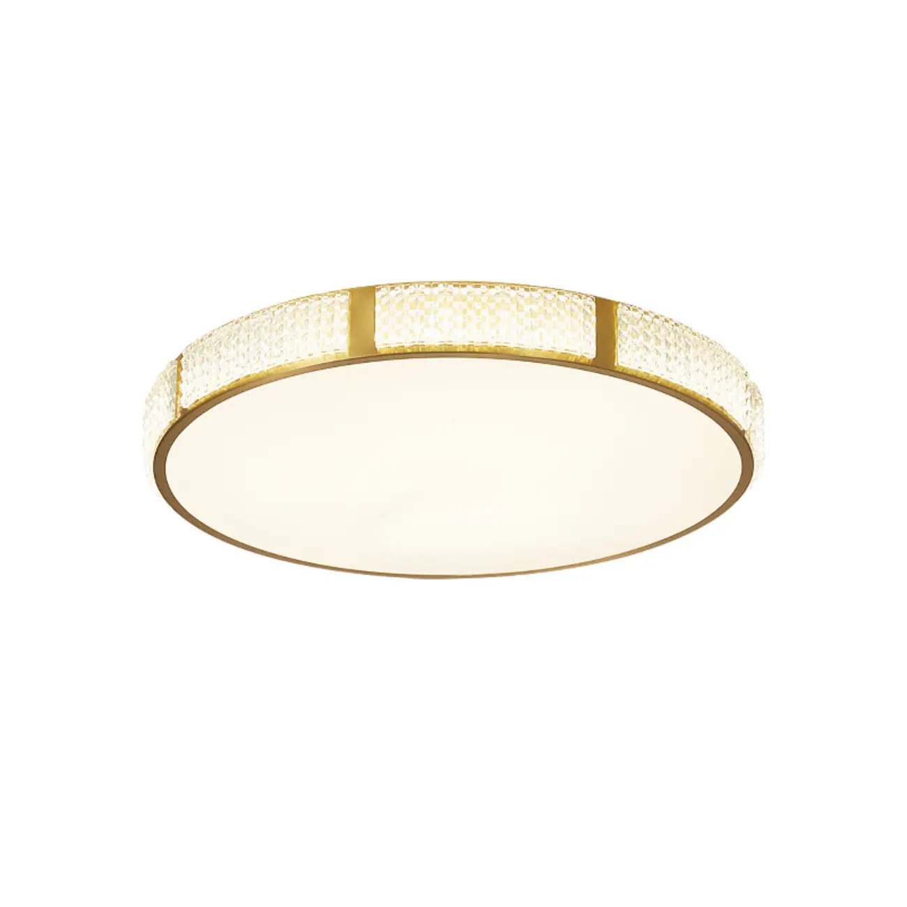 Plafonnier LED rond doré élégant