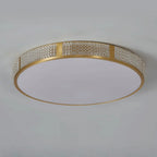 Plafonnier LED rond doré élégant