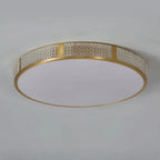 Plafonnier LED rond doré élégant