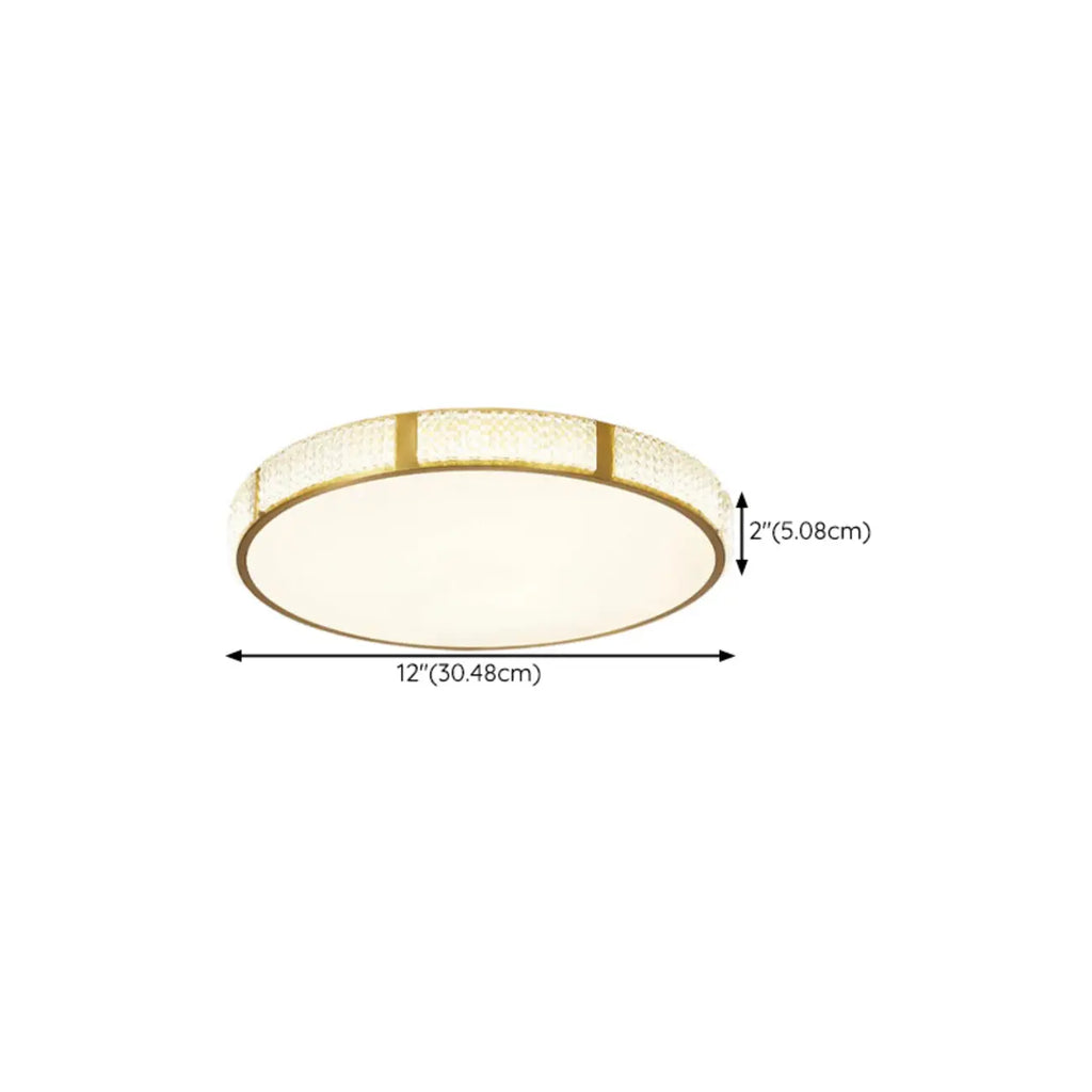 Plafonnier LED rond doré élégant