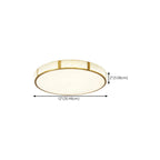 Plafonnier LED rond doré élégant