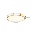 Plafonnier LED rond doré élégant
