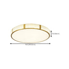 Plafonnier LED rond doré élégant