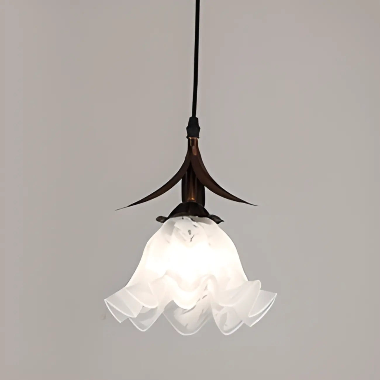 Suspension moderne en verre en forme de fleur pour la cuisine