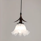 Suspension moderne en verre en forme de fleur pour la cuisine