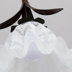 Suspension moderne en verre en forme de fleur pour la cuisine