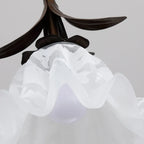 Suspension moderne en verre en forme de fleur pour la cuisine