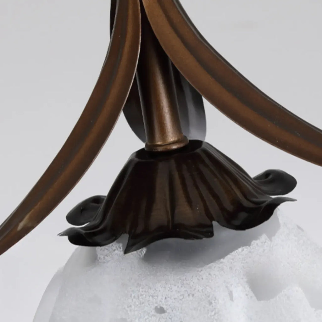 Suspension moderne en verre en forme de fleur pour la cuisine