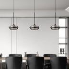 Suspension moderne en métal avec abat-jour cylindrique réglable pour îlot de cuisine