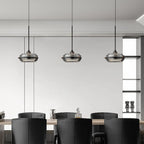 Suspension moderne en métal avec abat-jour cylindrique réglable pour îlot de cuisine