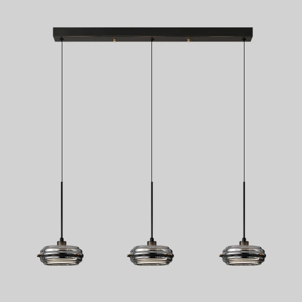 Suspension moderne en métal avec abat-jour cylindrique réglable pour îlot de cuisine