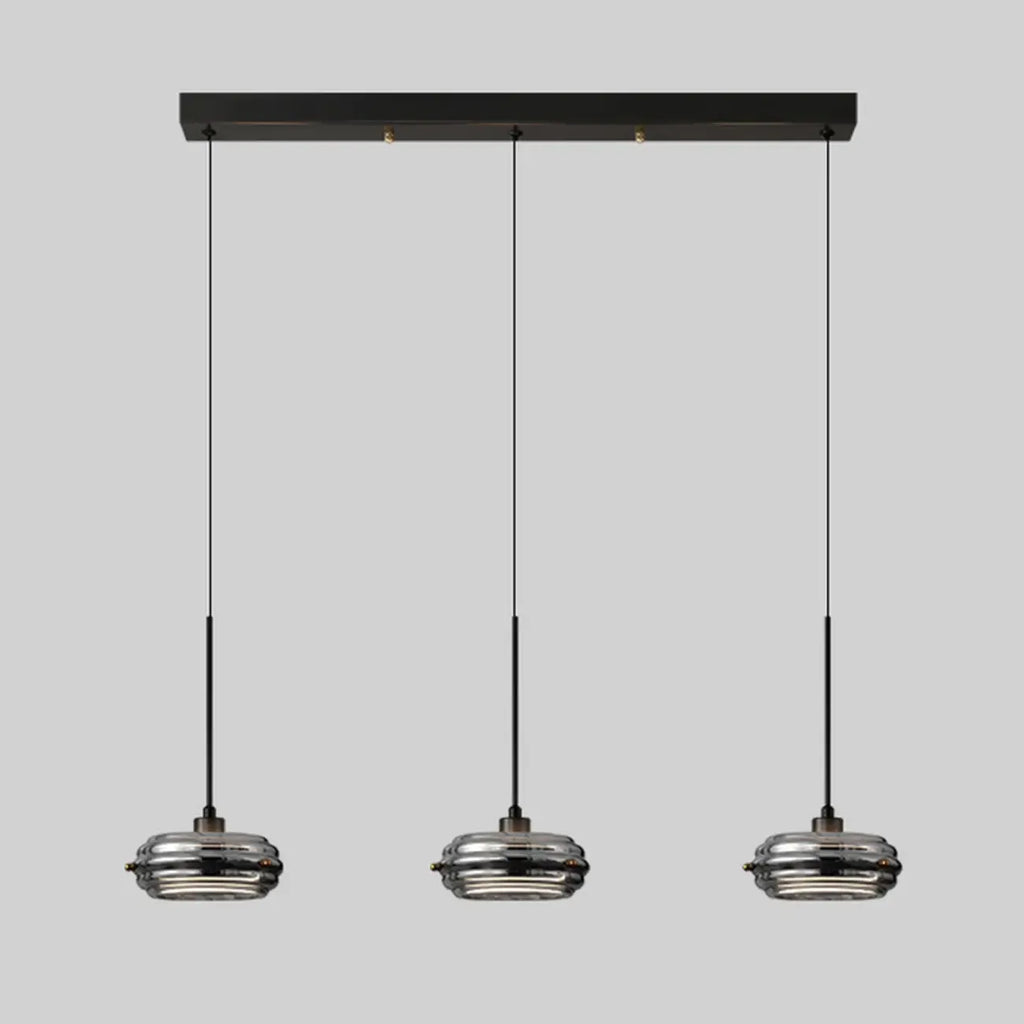 Suspension moderne en métal avec abat-jour cylindrique réglable pour îlot de cuisine