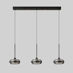 Suspension moderne en métal avec abat-jour cylindrique réglable pour îlot de cuisine