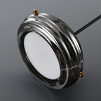 Suspension moderne en métal avec abat-jour cylindrique réglable pour îlot de cuisine