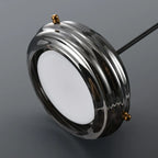 Suspension moderne en métal avec abat-jour cylindrique réglable pour îlot de cuisine
