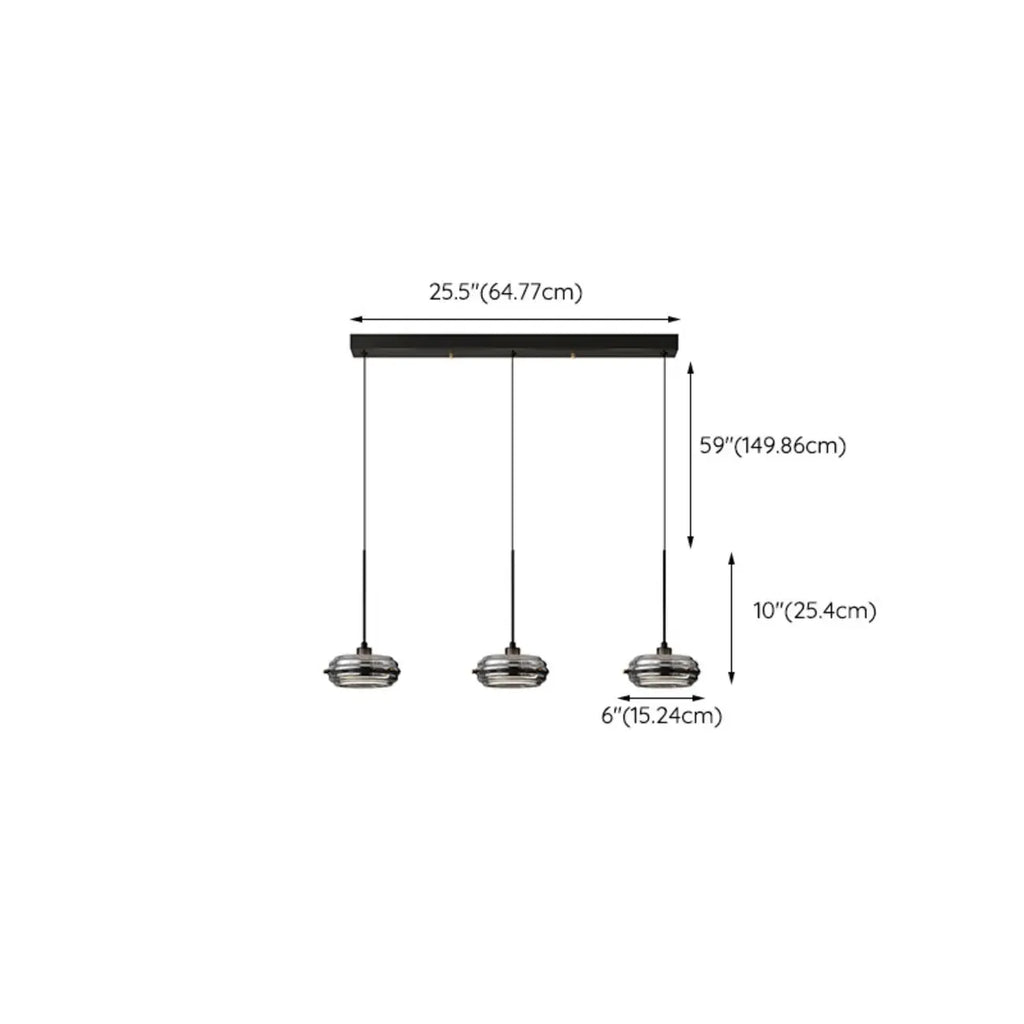 Suspension moderne en métal avec abat-jour cylindrique réglable pour îlot de cuisine
