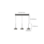 Suspension moderne en métal avec abat-jour cylindrique réglable pour îlot de cuisine