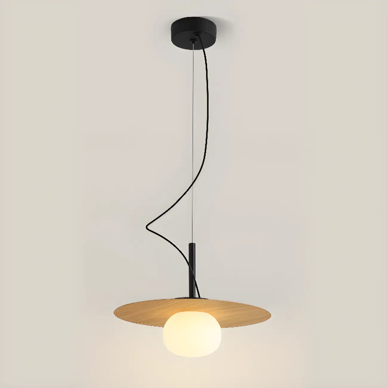 Suspension élégante et moderne en résine blanche pour îlot de salle à manger